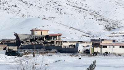 A general view of the collapsed building of Afghanistan's intelligence office in Wardak, Afghanistan, 21 January 2019. EPA