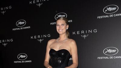 Toni Garrn attends the Kering Women in Motion Awards at the Cannes Film Festival on May 19, 2019. EPA