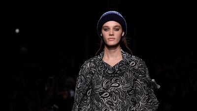 Hermès: Even though the design is more of a pear drop than a dot, this fluid chiffon dress is an upbeat way to wear an all-over repeating pattern.