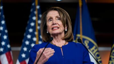Speaker of the House Nancy Pelosi announced the vote to condemn anti-Semitism in the House EPA