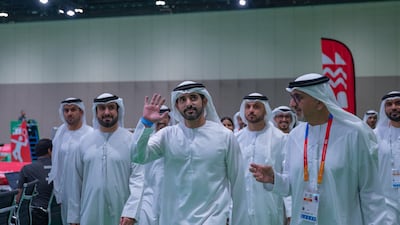 Sheikh Hamdan bin Mohammed, Crown Prince of Dubai, Deputy Prime Minister and Minister of Defence, at the Open Masters Games Abu Dhabi. Photo: Sheikh Hamdan bin Mohammed / X