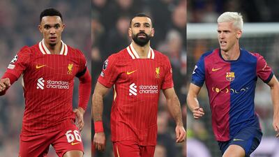 Trent Alexander-Arnold, Mohamed Salah and Dani Olmo could be on the move this January. Getty Images