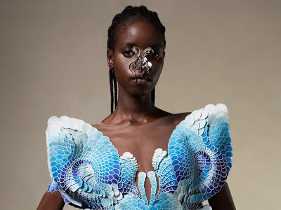 Iris van Herpen teamed with Parley for the Oceans, for autumn 2021 haute couture.