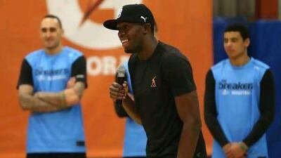 Among the stops Olympic gold medallist Usain Bolt made on his tour of New Zealand was the training facility of the NBL Breakers.
