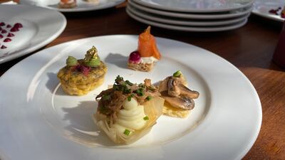 A sample of the canapes. Janice Rodrigues / The National