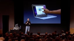 At a 2010 Apple Event, Steve Jobs said that tests proved that a touchscreen MacBook wouldn't be appealing. Photo: YouTube
