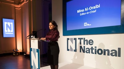 Editor-in-Chief Mina Al-Oraibi shared her vision of the news title with those who attended the event.