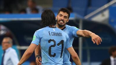 Uruguay strike partners Edinson Cavani and Luis Suarez. Reuters