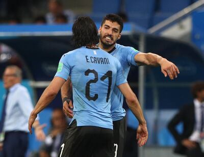Uruguay strike partners Edinson Cavani and Luis Suarez. Reuters