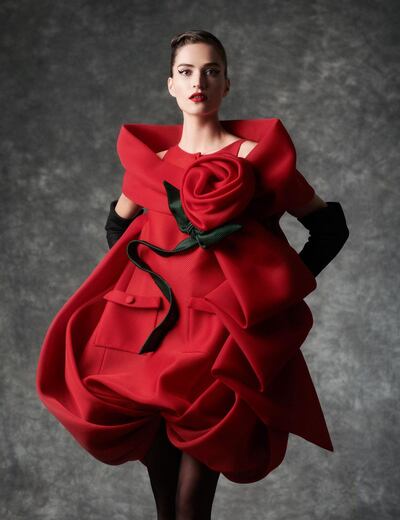 Moroccan designer Mohamed Benchellal has been nominated in the eveningwear category for the 2021 Fashion Trust Arabia Awards. Courtesy Mohamed Benchellal