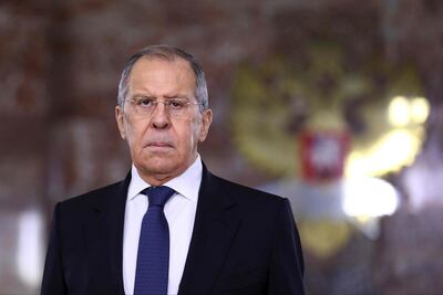 Russian Foreign Minister Sergey Lavrov is in Abu Dhabi for talks. AFP