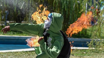 Rex Tillerson has hit out at the regime in Venezuela which has caused riots and protests. AFP/Juan BARRETO