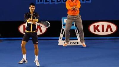 Novak Djokovic is bidding to become the first men's player in the Open era to win three consecutive Australian Open titles. Barbara Walton / EPA