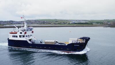 The Shapinsay island ferry that is set to become the first zero-emissions ferry in the world. David Hibbert.