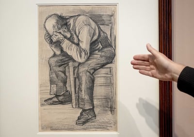 Van Gogh's study for 'Worn Out' from 1882 is part of a Dutch private collection and went on public display for the first time at the Van Gogh Museum last week. EPA