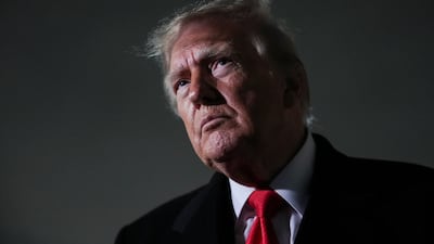 US President Donald Trump at Joint Base Andrews, Maryland, on Saturday. Reuters