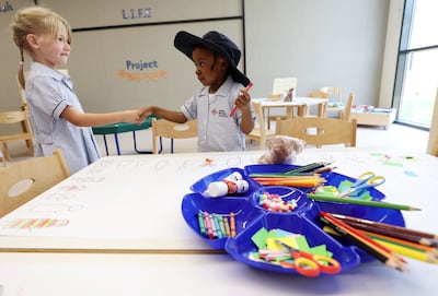 Pupils at the Dubai British School Mira. The new regulations cover all private schools in Dubai. Chris Whiteoak / The National
