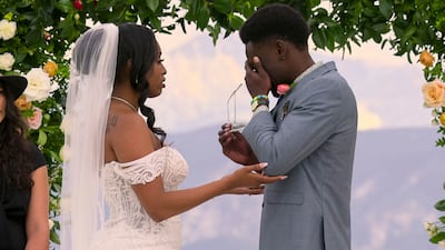 Kalybriah Haskin ended her relationship with Edmond Harvey at the altar in season nine of Love is Blind: USA. Photo: Netflix