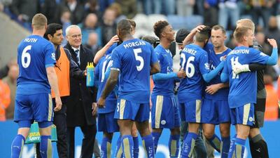 A win for Leicester City at Manchester United will guarantee the most unlikely title triumph in English football history. Rui Vieira / AP Photo