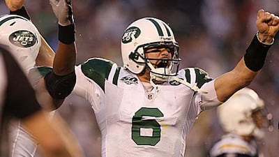 The Colts want the Jets' rookie quarterback Mark Sanchez to throw often today.