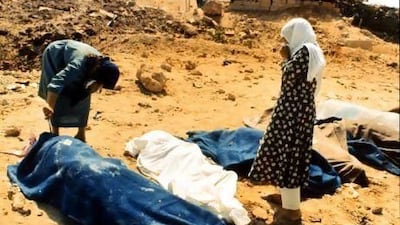 In this file phone from September 18, 1982, two women attempt to identify relatives three days after up to 3,500 Palestinians living in refugee camps were slaughtered.