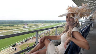 A racegoer watches the race from the Royal Enclosure during Royal Ascot 2021 at Ascot Racecourse in Ascot, England. Getty Images