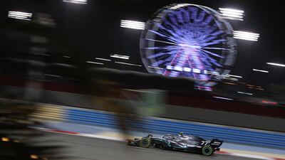 Mercedes' Finnish driver Valtteri Bottas steers his car during the Bahrain Grand Prix at the Sakhir circuit in the desert south of the Bahraini capital Manama. AFP
