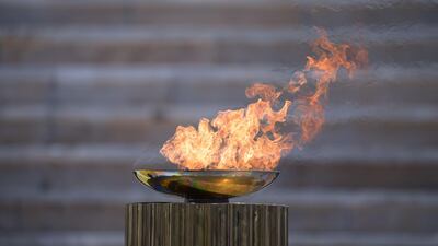 The Olympic flame. AFP