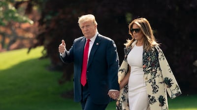 President Donald Trump and first lady Melania Trump. AP