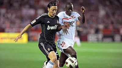 Mouhamadou Dabo, right, is a target for Aston Villa and Swansea City.