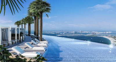 The Dubai Address Beach Resort hopes to have the world's highest infinity pool. Courtesy Address Hotels