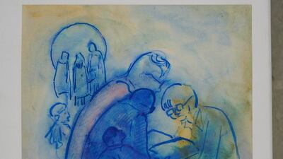 Porter's research yields work that has been seen publicly before, such as this watercolour by the Saudi modernist Abdulhalim Radwi. Photo: Estate of Abdulhalim Radwi