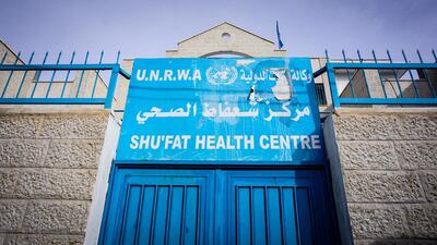 UNRWA Shuafat health centre in Shuafat camp in Jerusalem. Jack Moore / The National