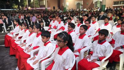 St Joseph's outdoor Christmas Eve Mass