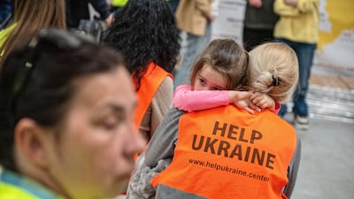 Volunteers at the Help Ukraine Center in Lublin, south-eastern Poland. More than 3 million Ukrainian refugees are now in Poland. EPA