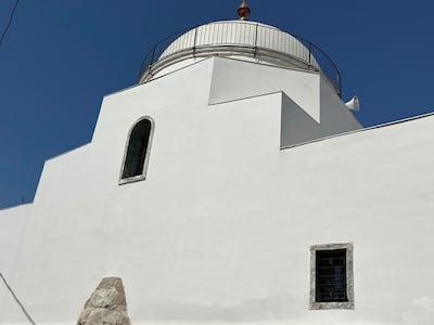 The facade of Mosul's Al Masfi Mosque after its restoration and reopening. Photo: Aliph Foundation