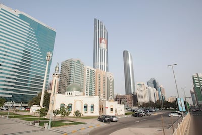 Abu Dhabi, United Arab Emirates. April 9, 2015/// Burj Mohammed Bin Rashid. Stock images of building in Abu Dhabi, while taking the Big Bus tour. Abu Dhabi, United Arab Emirates. Mona Al Marzooqi/ The National Section: National *** Local Caption *** 150409-MM-StockBuildings-010.JPG