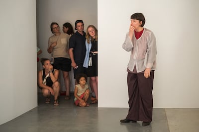 'Dance is not a pose, it’s what happens in between,' Makhacheva says, a principle reflected in the pauses, transitions and restrained gestures of And What Did You Say?. Photo: National Pavilion UAE