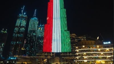 The Burj Khalifa was lit up in honour of Kuwait National Day. Courtesy: Dubai Media Office