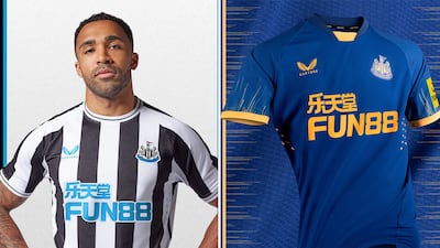 No 11: Newcastle United's home and away kits. Photo: Newcastle United / Twitter