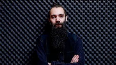 Bruno Cruz, 35, a Palestinian DJ who contributed to the album 'Electrosteen', in his studio in the northern Israeli city of Haifa. AFP