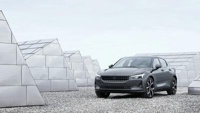 The Polestar 2 on display. Courtesy Polestar