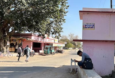 A poster advertises visa and immigration services in Gujarat. Taniya Dutta/ The National