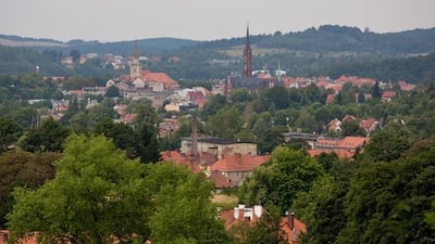 A general view of the city of Walbrzych, Poland, Friday, Aug. 28, 2015, near which a Nazi gold train is believed to be hidden. AP Photo