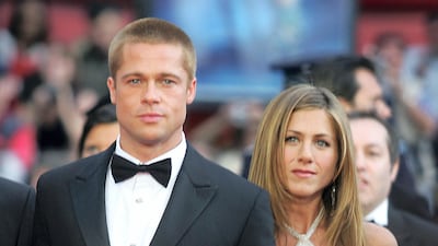 Jennifer Aniston in Versace at the premiere of 'Troy' at the Cannes Film Festival in 2004. AFP