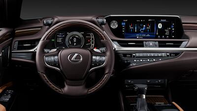 The Dh250,000 ES 300h Platinum has an expansive 12.3-inch multimedia display. Lexus