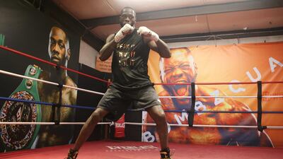 World heavyweight boxing champion Deontay Wilder during a media day at New Era Boxing & Fitness gym in Northport, Alabama, on Tuesday, November 5. Getty