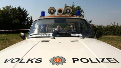 A Volkspolizei East German (DDR) Wartburg automobile. Adam Berry / Getty Images