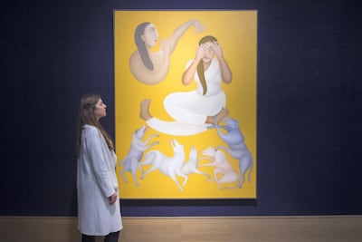 Indian artist's Manjit Bawa's work secured the highest price of any item from the Abraaj collection. Ben Stevens / i-Images