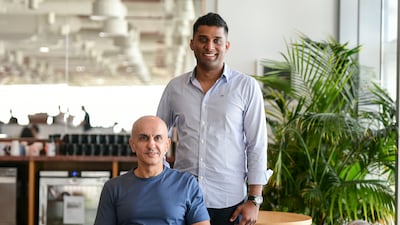 Samer Masri and Keswin Suresh, founders of Abu Dhabi-based DarDoc. Khushnum Bhandari / The National
